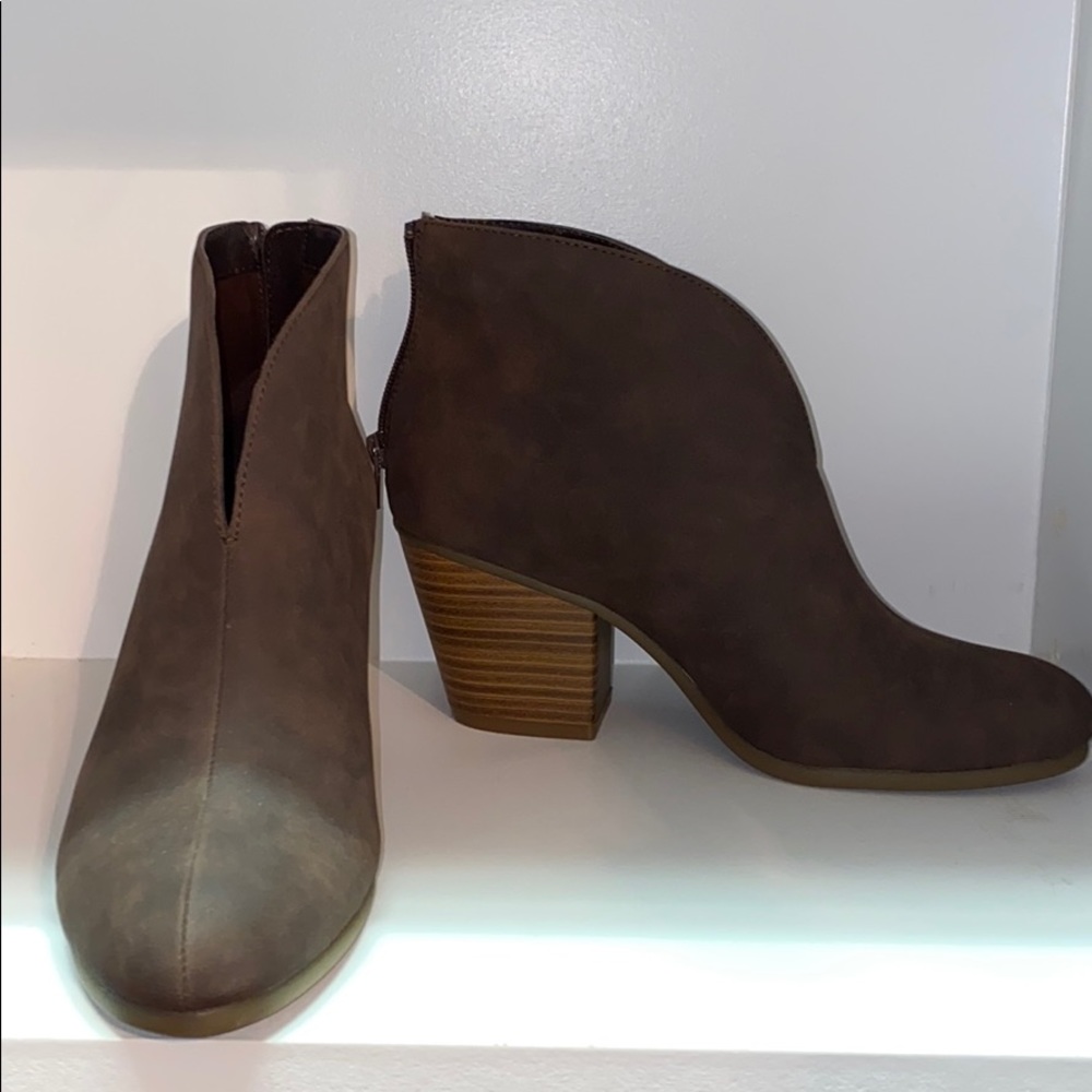 Deep Neck Zip Booties